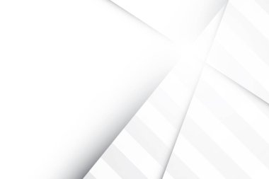 Soyut beyaz ve gri renkli, geometrik şekilli modern tasarım çizgili arka plan. Vektör illüstrasyonu.