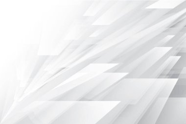 Soyut beyaz ve gri renkli, geometrik şekilli modern tasarım çizgili arka plan. Vektör illüstrasyonu.
