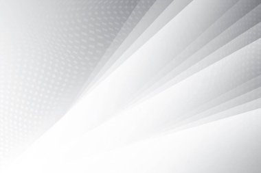 Soyut beyaz ve gri renkli, geometrik şekilli modern tasarım çizgili arka plan. Vektör illüstrasyonu.