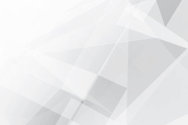 Soyut beyaz ve gri renkli, geometrik şekilli modern tasarım çizgili arka plan. Vektör illüstrasyonu.
