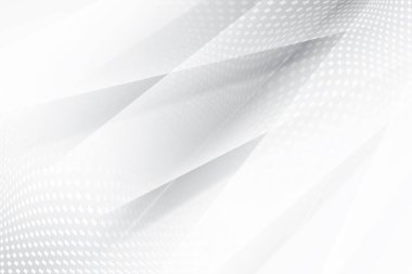 Soyut beyaz ve gri renkli, geometrik şekilli modern tasarım çizgili arka plan. Vektör illüstrasyonu.