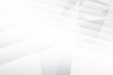 Soyut beyaz ve gri renkli, geometrik şekilli modern tasarım çizgili arka plan. Vektör illüstrasyonu.