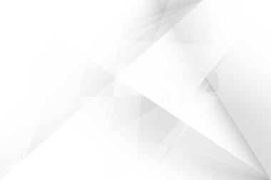 Soyut beyaz ve gri renkli, geometrik şekilli modern tasarım çizgili arka plan. Vektör illüstrasyonu.