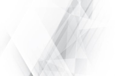 Soyut beyaz ve gri renkli, geometrik şekilli modern tasarım çizgili arka plan. Vektör illüstrasyonu.