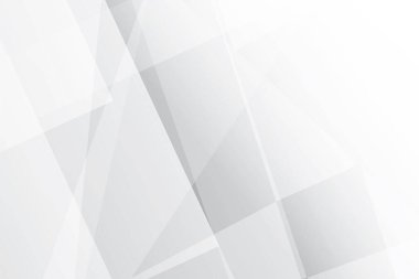 Soyut beyaz ve gri renkli, geometrik şekilli modern tasarım çizgili arka plan. Vektör illüstrasyonu.