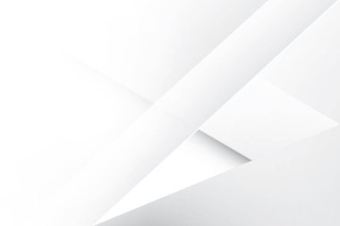 Soyut beyaz ve gri renkli, geometrik şekilli modern tasarım çizgili arka plan. Vektör illüstrasyonu.