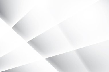 Soyut beyaz ve gri renkli, geometrik şekilli modern tasarım çizgili arka plan. Vektör illüstrasyonu.