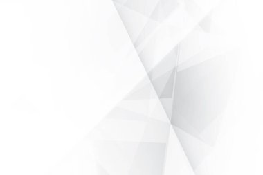 Soyut beyaz ve gri renkli, geometrik şekilli modern tasarım çizgili arka plan. Vektör illüstrasyonu.