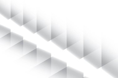 Soyut beyaz ve gri renkli, geometrik şekilli modern tasarım çizgili arka plan. Vektör illüstrasyonu.