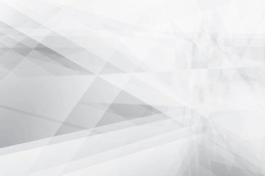 Soyut beyaz ve gri renkli, geometrik şekilli modern tasarım çizgili arka plan. Vektör illüstrasyonu.