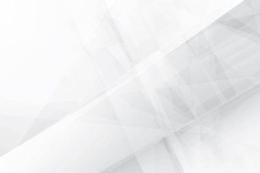 Soyut beyaz ve gri renkli, geometrik şekilli modern tasarım çizgili arka plan. Vektör illüstrasyonu.