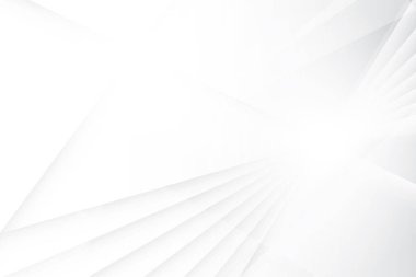 Soyut beyaz ve gri renkli, geometrik şekilli modern tasarım çizgili arka plan. Vektör illüstrasyonu.