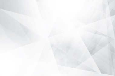 Soyut beyaz ve gri renkli, geometrik şekilli modern tasarım çizgili arka plan. Vektör illüstrasyonu.