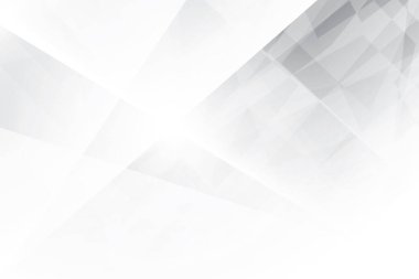 Soyut beyaz ve gri renkli, geometrik şekilli modern tasarım çizgili arka plan. Vektör illüstrasyonu.