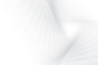 Soyut beyaz ve gri renkli, geometrik şekilli modern tasarım çizgili arka plan. Vektör illüstrasyonu.