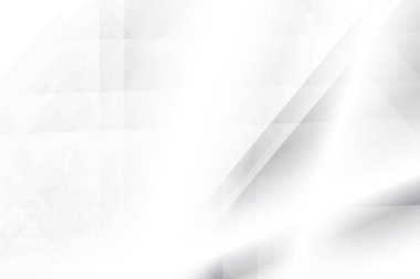 Soyut beyaz ve gri renkli, geometrik şekilli modern tasarım çizgili arka plan. Vektör illüstrasyonu.