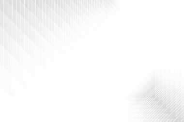 Soyut beyaz ve gri renkli, geometrik şekilli modern tasarım çizgili arka plan. Vektör illüstrasyonu.