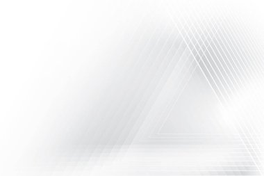 Soyut beyaz ve gri renkli, geometrik şekilli modern tasarım çizgili arka plan. Vektör illüstrasyonu.