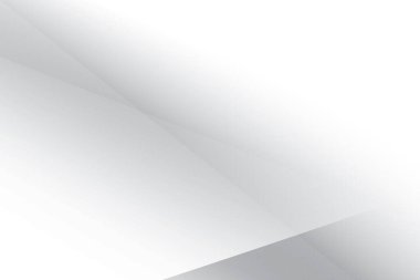 Soyut beyaz ve gri renkli, geometrik şekilli modern tasarım arka planı. Vektör illüstrasyonu.