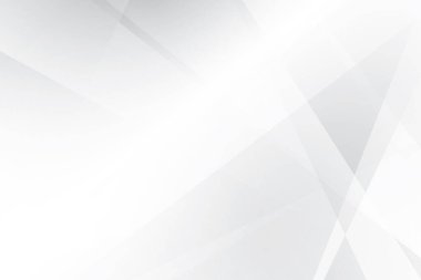 Soyut beyaz ve gri renkli, geometrik şekilli modern tasarım arka planı. Vektör illüstrasyonu.