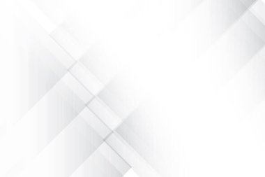 Soyut beyaz ve gri renkli, geometrik şekilli modern tasarım arka planı. Vektör illüstrasyonu.