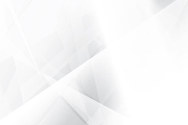 Soyut beyaz ve gri renkli, geometrik şekilli modern tasarım arka planı. Vektör illüstrasyonu.