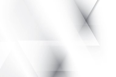 Soyut beyaz ve gri renkli, geometrik şekilli modern tasarım arka planı. Vektör illüstrasyonu.