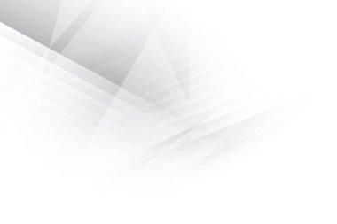 Soyut beyaz ve gri renkli, geometrik şekilli modern tasarım arka planı. Vektör illüstrasyonu.