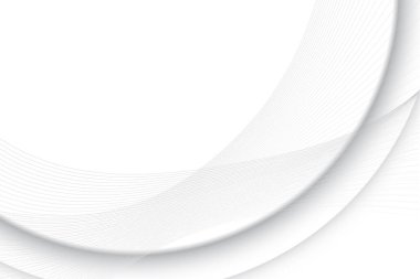 Soyut beyaz ve gri renkli, geometrik şekilli modern tasarım arka planı. Vektör illüstrasyonu.