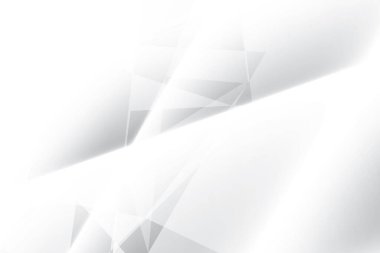 Soyut beyaz ve gri renk, modern tasarım çizgileri geometrik şekilli arka plan. Vektör illüstrasyonu.