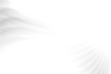 Soyut beyaz ve gri renk, yarım ton efektli modern tasarım arka plan, nokta deseni. Vektör illüstrasyonu.