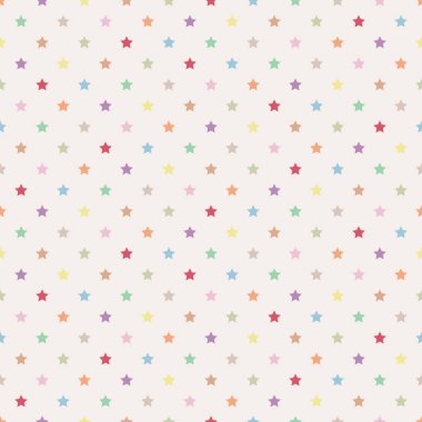 Kusursuz desen. Güzel renkler yıldız şeklinde. Vektör illüstrasyonu.