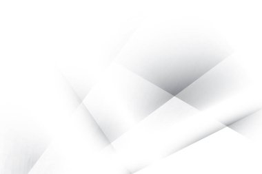 Soyut beyaz ve gri renkli, geometrik şekilli modern tasarım arka planı. Vektör illüstrasyonu.