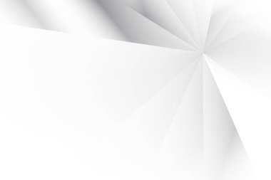 Soyut beyaz ve gri renkli, geometrik şekilli modern tasarım arka planı. Vektör illüstrasyonu.