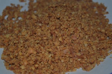 Seçici odak, ince yer fıstıklarının arka planı.