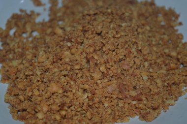 Seçici odak, ince yer fıstıklarının arka planı.