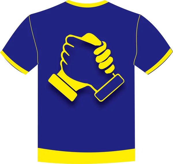 Commitment Icon Handshake Modern Vector Illustration Ready Print Shirt Blue — Stock Photo, Image