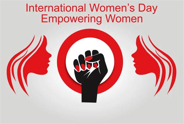 Międzynarodowy Dzień Kobiet Zaciśnięta Pięść Dla Upamiętnienia Osiągnięć Kulturalnych Politycznych — Zdjęcie stockowe