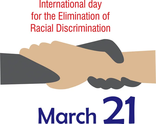 Baner Ilustracja Dotycząca Międzynarodowego Dnia Eliminacji Dyskryminacji Rasowej Marca Pierwszy — Zdjęcie stockowe