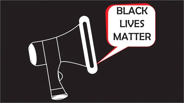 Black Lives Matter Blm Movement Banner Announcement Vector Illustration — Stock Photo, Image