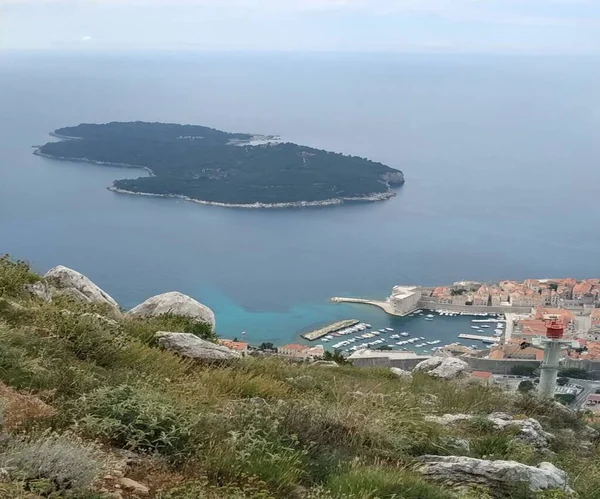 Dubrovnik Horvátország Gyöngyszeme Város Világépítészet Öröksége Amely Szerepel Unesco Listáján — Stock Fotó