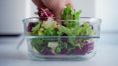 Vejetaryen kasesi. Organik ve temiz yiyecekler. Sağlıklı ve dengeli beslenme. Yüksek kalite 4k görüntü