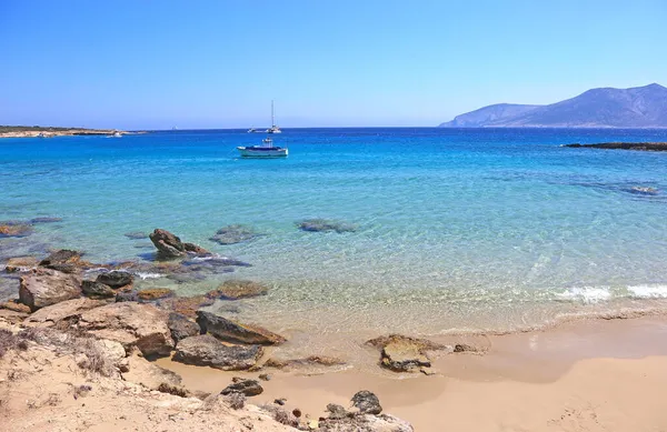 Krajobraz Plaży Nazwie Italida Wyspie Ano Koufonisi Grecja — Zdjęcie stockowe