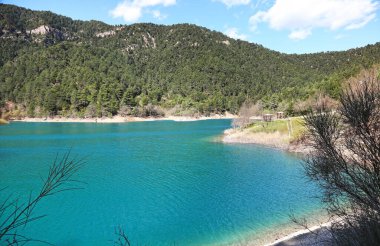 Yunanistan 'ın Tsivlou Achaia Moreloponnese Gölü manzarası