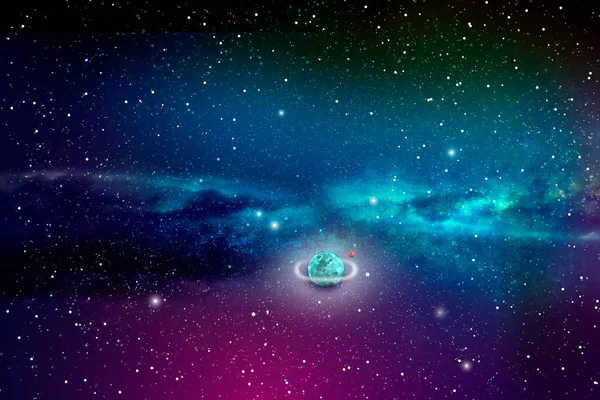 Kosmiczne Tło Magiczną Galaktyką Kolorów Mgławicą Świecącymi Gwiazdami Kolorowy Kosmos — Zdjęcie stockowe