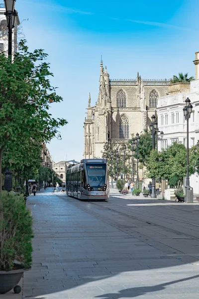 Séville, Espagne, 11 juillet 2021 : Vue du train au centre. — Photo