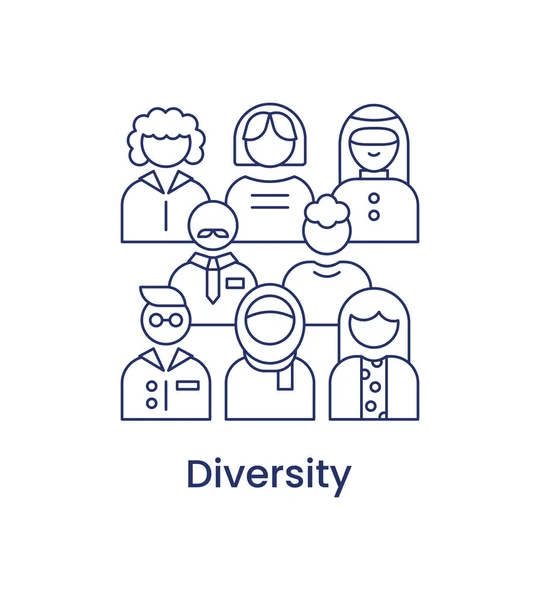 Diversity icon, ESG social concept. Vector illustration isolated on a white background. — Stockvector