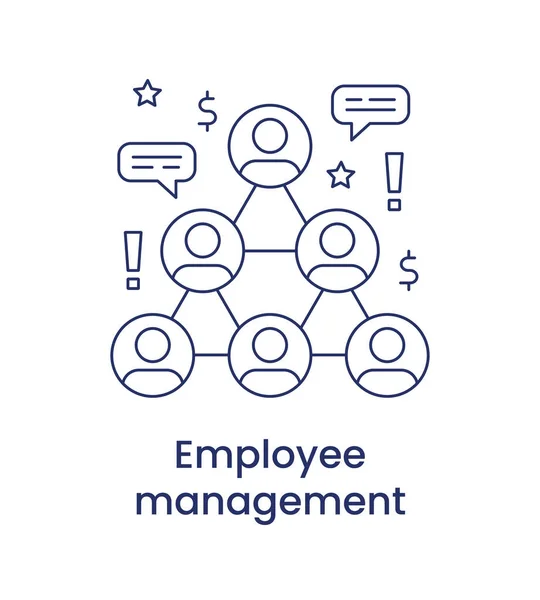 Employee management icon, ESG social concept. Vector illustration isolated on a white background. — Stockvector
