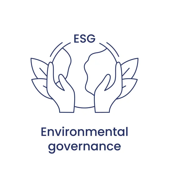 Піктограма екологічного управління, концепція ESG. Векторні ілюстрації ізольовані на білому тлі . — стоковий вектор