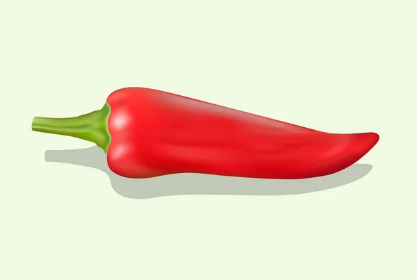 Chilly paper, paprika icon. Gradient Mesh Illustration, realistisches Symbol für Lebensmittel. Farbiges Gestaltungselement. Vektor isoliert. — Stockvektor